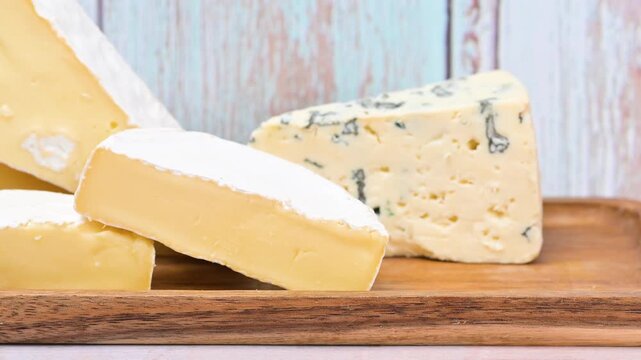 cheese mix featuring Parmesan, Brie, blue cheese