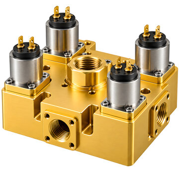 CubeSat Propulsion Plenum Manifold Block for Satellite Gas Distribution Cutout Isolated 