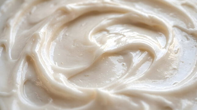 Creamy white swirl texture close up background