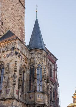 Gothic bay chapel of the Old Town Hall in Prague, Czech Republic.