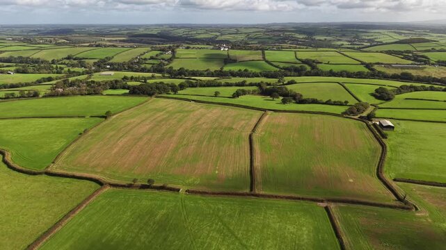 Green fields again after the rainfall in Cornwall and Devon