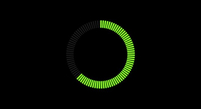 Animation of a loading lime color spinning load wheel. on black background.. animated circle loading gif video icon.. Download Progress, Preloaded animation web design customizable Loading, 