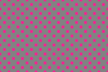 texturised Deep Pink colour polka dots pattern over crimson grey colour useful as a background. © Pisan