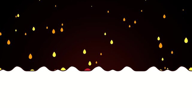 Abstract background featuring glowing yellow and orange drops falling down video