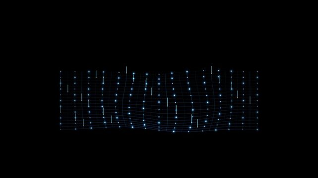 Abstract blue light trails moving dynamically across a dark background with subtle bokeh effects creating a futuristic motion concept