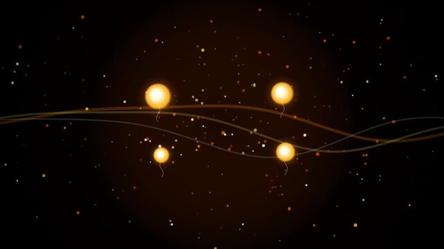 Abstract glowing orbs and particles floating against a dark backdrop video