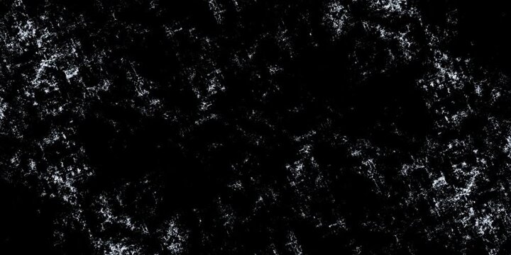 Abstract dark grunge motion background with black charcoal texture, smoky dust clouds, fine grain, faint speckles and rough distressed surface detail. This seamless looping animated backdrop has a moo