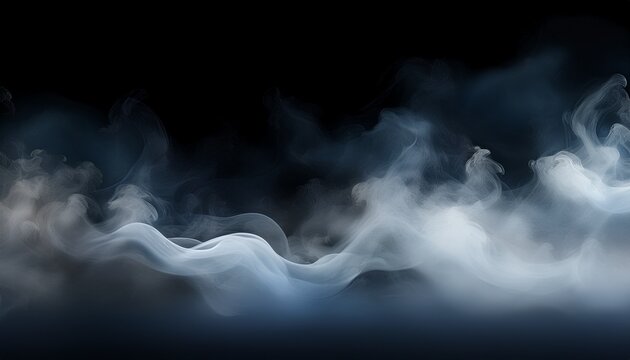 Soft Smoke Texture Overlay With Drifting Mist And Cloudy Fog Effect Isolated On Transparent And Dark Background