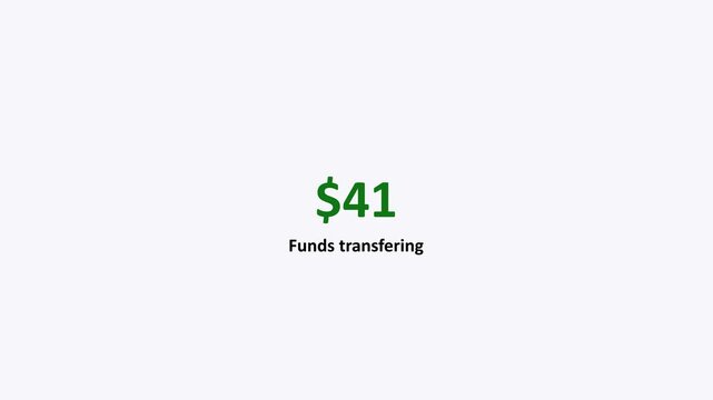 Animated Dollar Sign Counting from 0 to 50 &ndash; Finance and Currency dollar Amount Counter Animation &ndash; 0 to 50 USD Money and investment 50 Dollar Counting Animation for bank , Cash and Financial Growth