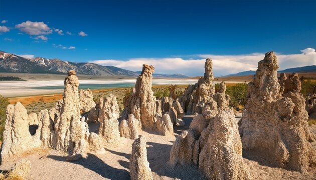 Sand Tufas At Mono Lake