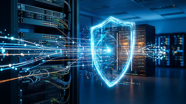Cybersecurity Shield Protecting Digital Data Network 5.