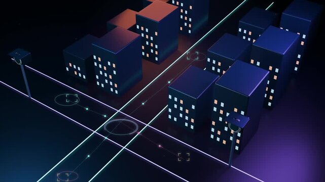 Connected city cameras combine tracking signals at night
