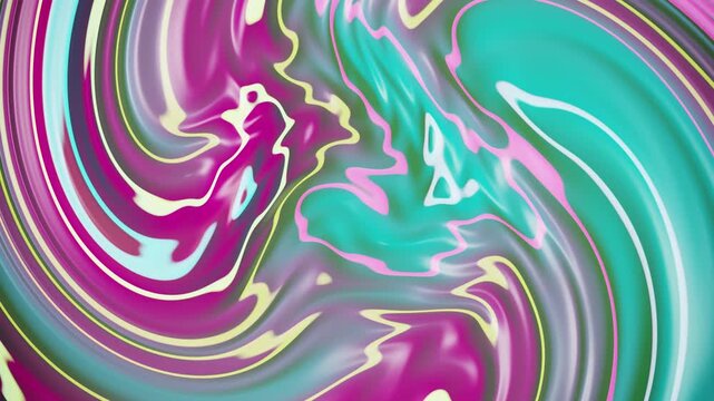 Abstract colorful liquid swirl motion background seamless loop animation