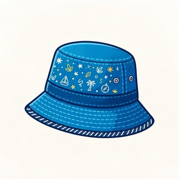 blue hat isolated on white