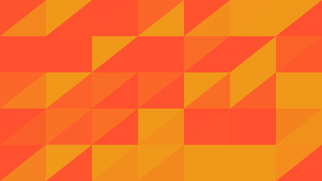 Geometric pattern composed of orange and red triangles arranged in a symmetrical grid for vibrant backgrounds and textures