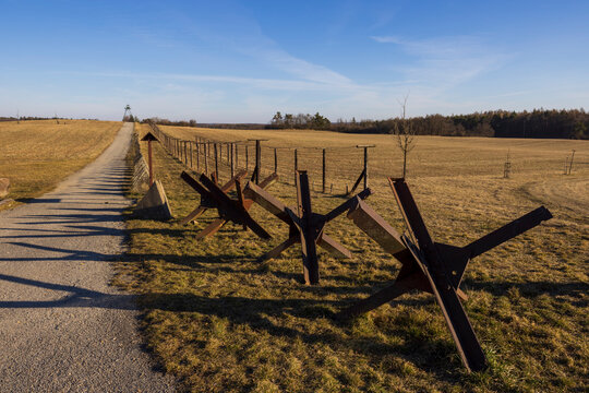 the memorial of the iron curtain in Cizov, Southern Moravia, Czech Republic