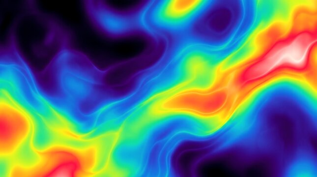 Thermal infrared heat map visualization showcasing fluid dynamics in scientific research