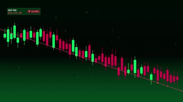 Financial stock market chart chart visualizing advanced futuristic computing.