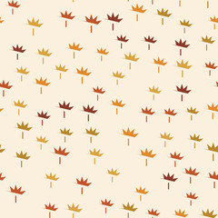 Fototapeta premium Seamless pattern of colorful autumn maple leaves