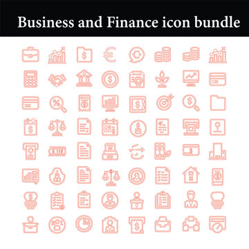 Business and Finance icon bundle. Flat Icons Set for Business, finance, bank, Communication, Technology, Internet and Interface Symbols.
fully vector file. Editable color.