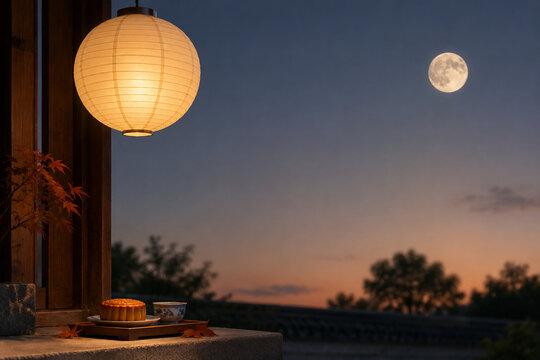 chinese lantern at night