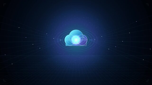Futuristic Cloud Data Portal Digital Technology