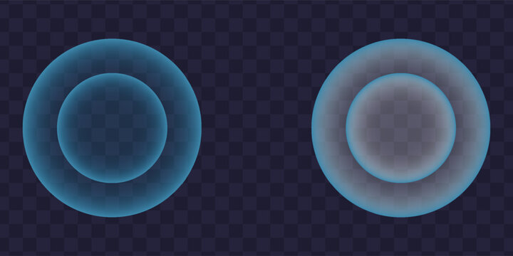 Sound waves. Concentric signal rings. Circular light effect. Wi-Fi range. Radio station signal. Rippling water with circular waves. A painful spot or point. Radar screen. Vector effect.