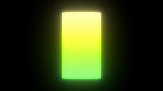 Abstract gradient light on a dark background with a glowing rectangle