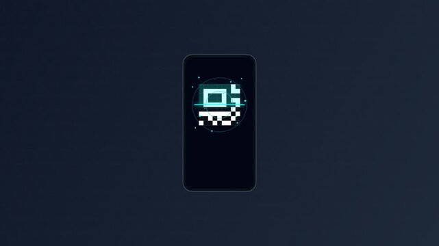 Mobile QR Code Digital Payment Process Animation