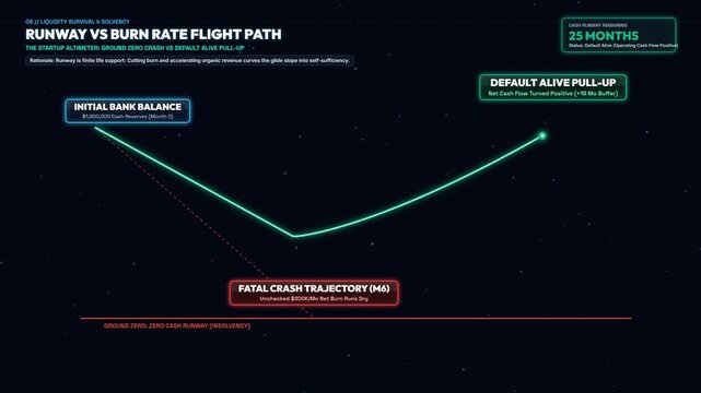 Conceptual Video Representing Business Cash Runway and Monthly Burn Rate Illustrating Financial Management Startup Budgeting and Corporate Expense Planning for Strategic Growth and Sustainability