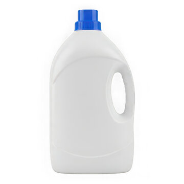 Empty plastic jug with blue cap