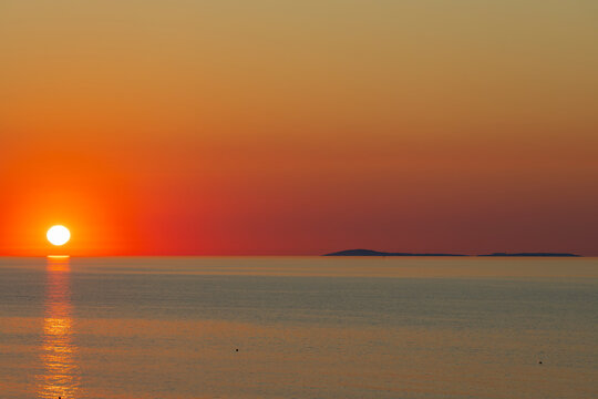Summer sunset over the sea