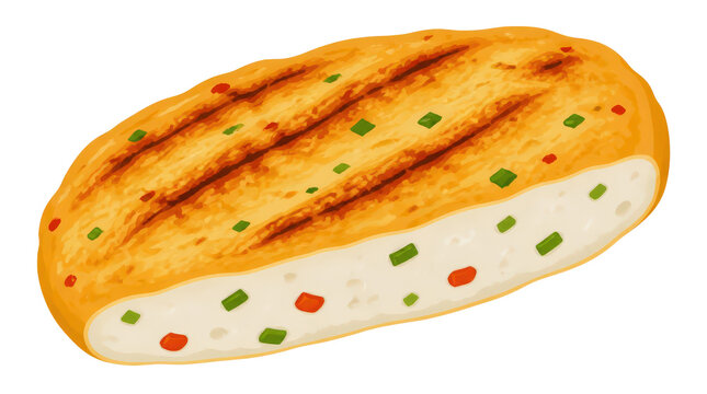 Fish Cake with Vegetables and Grill Marks