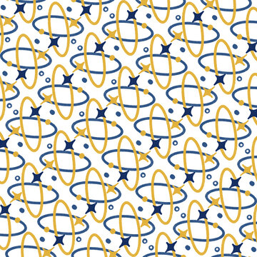 Retro Space and Atomic Seamless Pattern Collection-ft