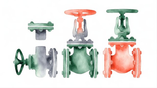 Various Valves and Piping Equipment for Industrial Water Flow Control
