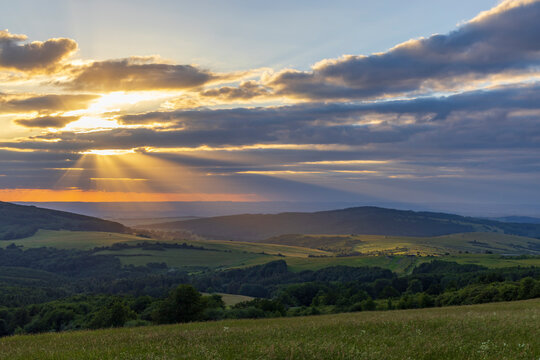 Landscape Kubikuv vrch near Javorn&iacute;k and Nova Lhota,  White Carpathians, Czech Republic