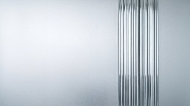 Modern Fluted and Frosted Glass Texture with Copy Space