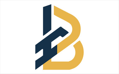 Modern stylized letter b logo with navy and gold colors Vector, illustration © Razaul Amin