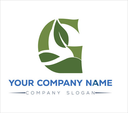 Modern company logo with sailboat leaf design and text placeholder Vector, illustration