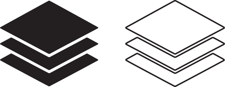 Stack of paper document files software design layers icon