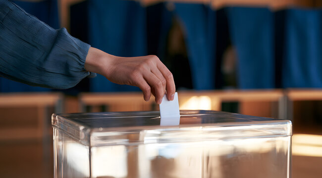 Voters use booths for secret ballots as they participate in the election process.