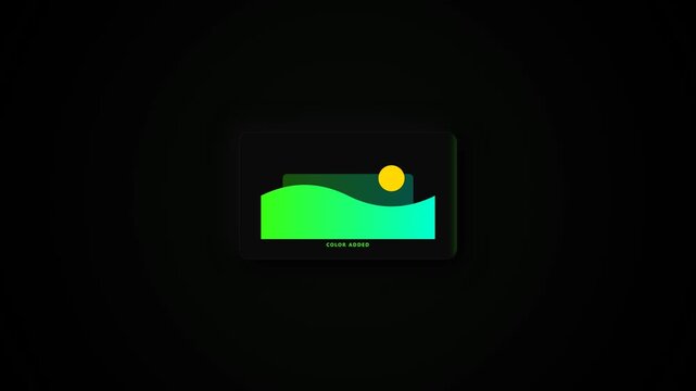 AI Photo Colorization Animated Concept with Text and Artificial Intelligence Motion