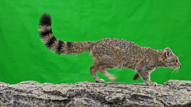 Cacomistle Scampering Quickly Along Invisible Rocky Ledge With Expressive Tail Motion Wildlife Wildlife