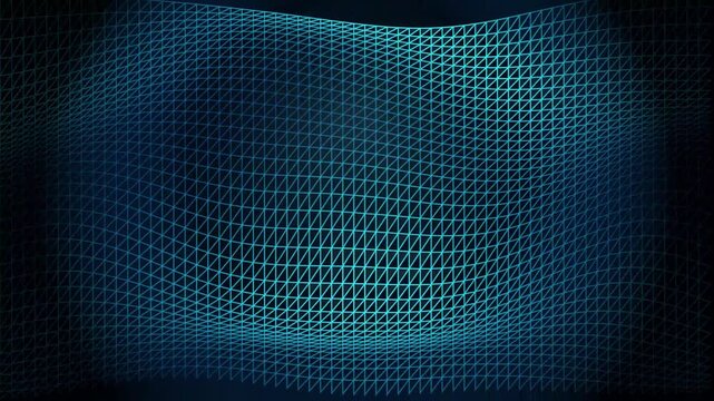 Cyan geometric water caustic mesh surface seamless loop
