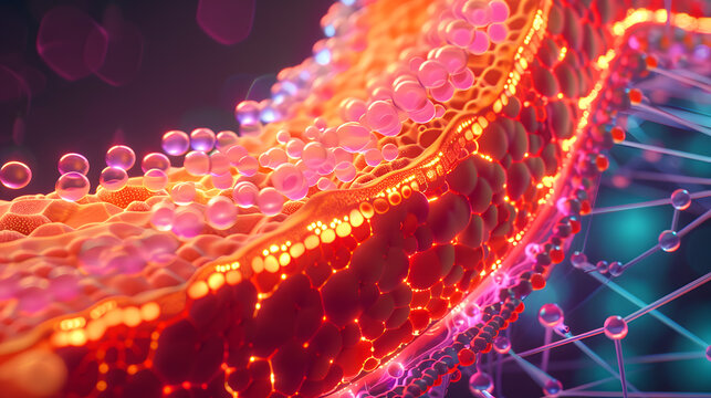 Glowing 3D plasma energy concept with futuristic light, science, technology and power.