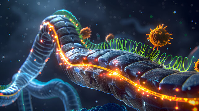 Glowing 3D plasma energy concept with futuristic light, science, technology and power.