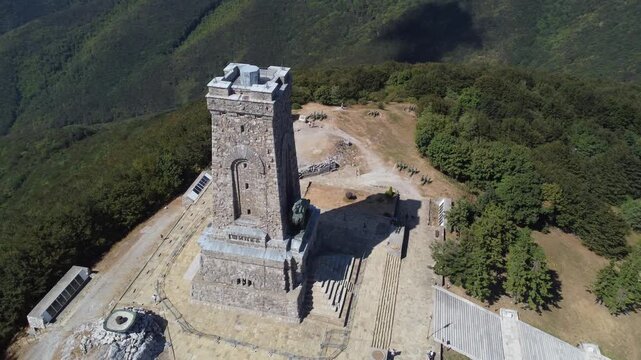 The Shipka peak and monument in Bulgaria