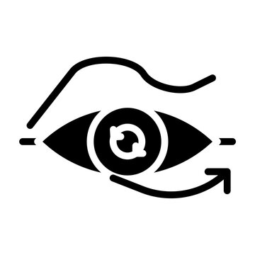 Pupil Dilation Vector Glyph Icon Design