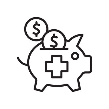 Health savings medical piggy bank