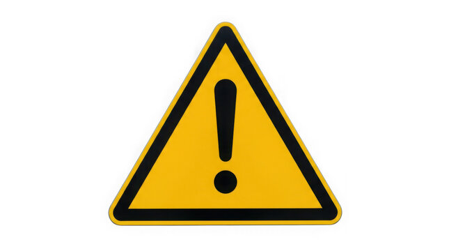 Yellow warning triangle exclamation icon